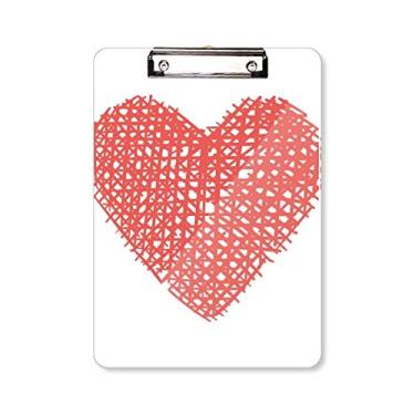 Imagem de Prancheta de desenho de coração rosa para dia dos namorados, pasta, bloco de escrita A4