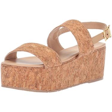 Imagem de KAANAS Sandália feminina Goa Platform Wedge Fashion, Cortiça, 37