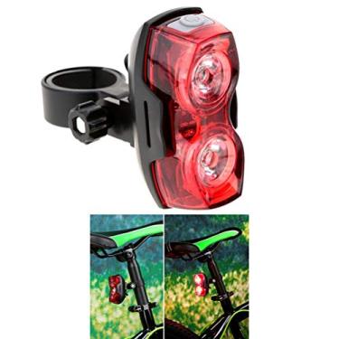 Imagem de Cogihome 2 luzes LED para bicicleta, 3 modos, luz traseira de bicicleta, alerta de segurança, luzes traseiras piscantes