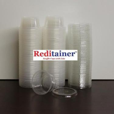 Imagem de Reditainer – Copos de plástico descartáveis – Copo para shots de gelatina – O copo de suflê perfeito, Package of 500 Cups With Lids, 2 Ounce (500 Count)