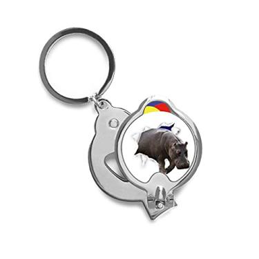 Imagem de Cortador de unhas afiado de papel para quebrar os choques de hipopótamos cortador de unhas de aço inoxidável