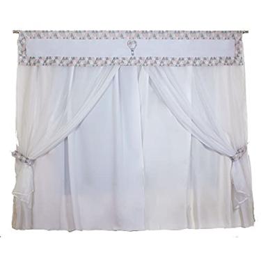 Imagem de Cortina Infantil de Bando com Voil - Balão Rosa