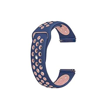Imagem de Pulseira Sport 20mm para Zeblaze Btalk 2 ou Btalk Lite cor:Azul com Rosa