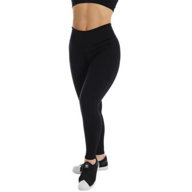 Imagem de Calça Legging Fitness Cintura Alta Cós Duplo Básica Suplex Feminina-Feminino