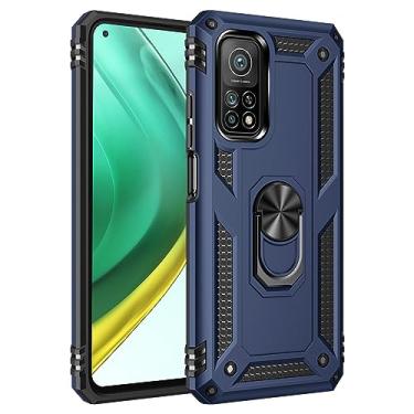 Imagem de Para Xiaomi 10T 10T Lite Luxury Armor Casos de telefone à prova de choque para Mi 11T 12T 13 Pro Carro Anel magnético Capa protetora de silicone, Azul, Para 10T Pro