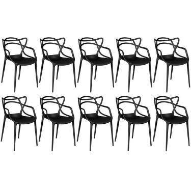 Imagem de Kit 10 Cadeiras Allegra - Preto