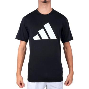 Imagem de Camiseta Adidas Tr-Es Fr Logo T Preta E Branca