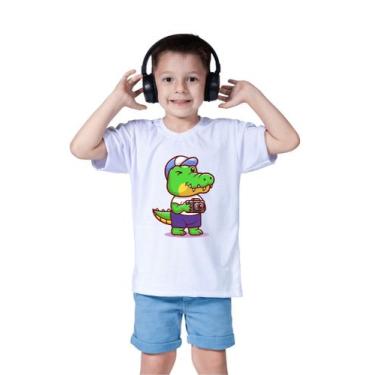 Imagem de Camiseta Infantil Menino Jacaré Animal Zoológico Zoo - Retha Estilos