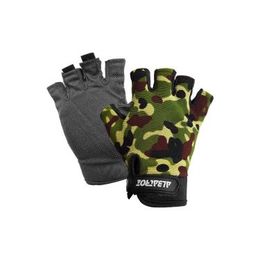 Imagem de Luva Esportiva Pesca Albatroz YL015 Camuflada Meio Dedo Nylon Antiderrapante
