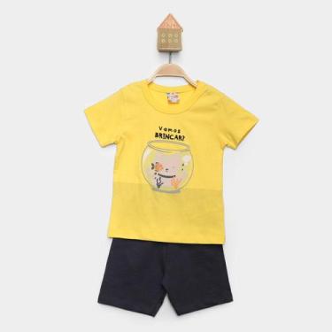 Imagem de Conjunto Bêbe Curto Brandili Camiseta E Short Menino