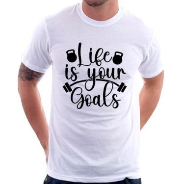 Imagem de Camiseta Life Is Your Goals - Foca Na Moda