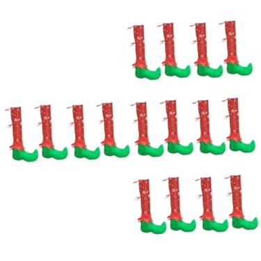 Imagem de PRETYZOOM 16 Peças Meias De Perna De Mesa De Natal Capas De Perna De Cadeira De Feriado Meias De Perna De Mesa De Elfo Tampas De Perna De Cadeira Decoração De Jantar De Natal Elfo Capa De