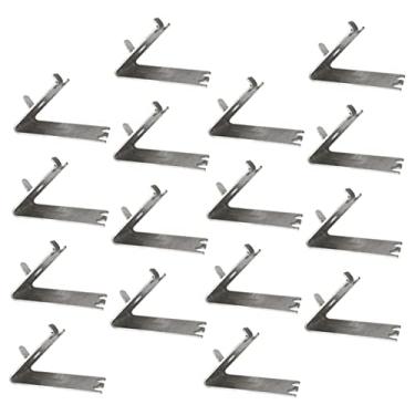 Imagem de Hemobllo 16 Peças De Fivela De Geladeira Suporte Quadrado Prateleiras Quadradas Suporte De Ferramentas Prateleiras De Geladeira Clipe Refrigerador Para Geladeira Freezer Braçadeira Ganchos