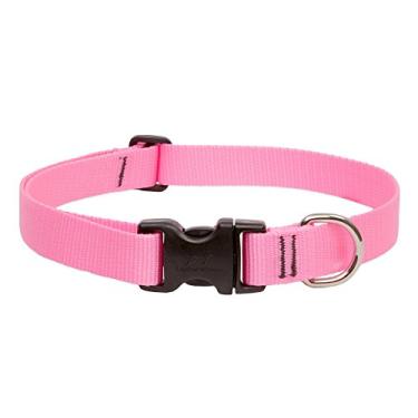 Imagem de LupinePet Coleira ajustável Basics 2,5 cm rosa 63,5 a 78,7 cm para cães extragrandes