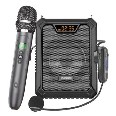 Imagem de Amplificador de Voz Portátil Profissional - thotem A40 + 3 Microfones e Potência 30W - Kit do Professor