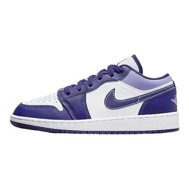 Imagem de Nike Tênis infantil Air Jordan 1 Low, Sky Jordan roxo céu Jordan roxo claro branco, 19