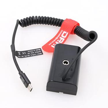 Imagem de DRRI Cabo de alimentação NP-F970 de bateria falsa para USB tipo C PD para baterias Atomos Ninja V Sony NP-F... (F970-usb C)