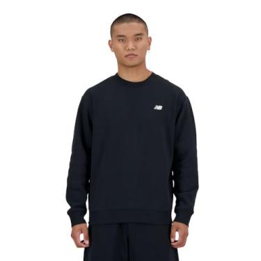Imagem de New Balance Camiseta masculina esportiva de lã, Preto, G