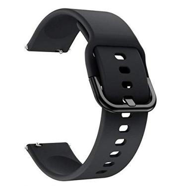 Imagem de Pulseira para Amazfit GTR 3/3 PRO / 2 / 2e / GTR 47mm / Pace/Stratos 1 2 3 / Mi Watch Color Silicone Modelo Sport (Mi Watch Color, Preto)