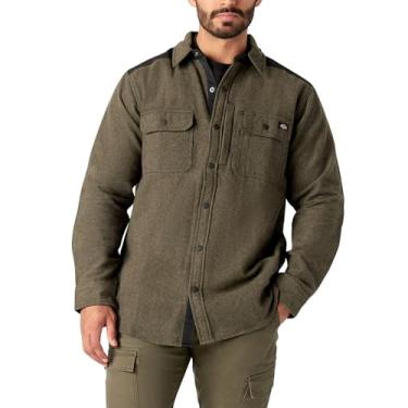 Imagem de Dickies Camisa masculina de flanela pesada, Verde, 3G Alto