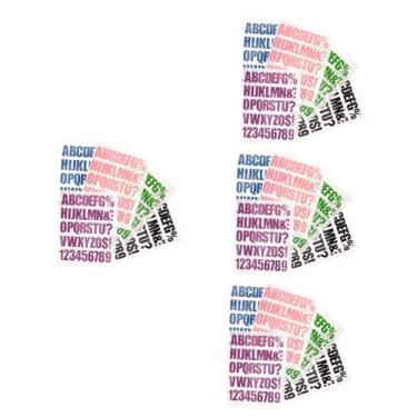 Imagem de LALAFINA 10 Folhas Adesivos Alfanuméricos Coloridos Adesivos Alfabeto Decoração Decorar Adesivos De Letras Adesivos Numéricos Ferro Em Letras Para Tecido Ferro Pequeno Número Tinta