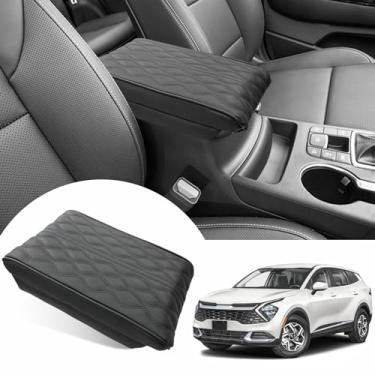 Imagem de ANMOSVO Capa de apoio de braço para console central para Kia Sportage 2023 2024 - Almofada protetora de almofada de descanso de braço macio para tampa de console Kia Sportage NQ5, acessórios Kia