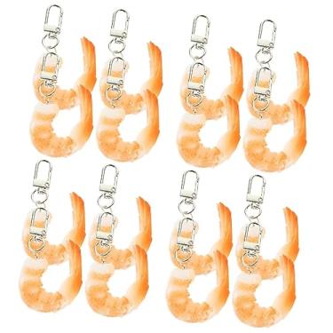 Imagem de 16 Pcs Food Keychain Simulação Food Keyring Engraçado Camarão Chaveiro Graduação Chaveiro Engraçado Bolsa Chaveiro Fake Food Charm 2023 Presentes de formatura Mini brinquedos Estudante PVC Carne de po