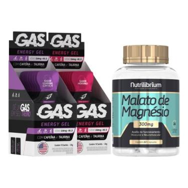 Imagem de Kit 2X Gas Energy Gel Energético 20 Sachês + Malato De Magnésio Bodyac