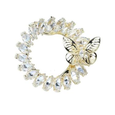 Imagem de Cachecol feminino de cristal, flor, cachecol, fivela, suporte de xale, anel, cachecóis, cardigã, clipes de círculo aberto, broche multifuncional, joias, Cristal Metal Cristal Metal imitação de