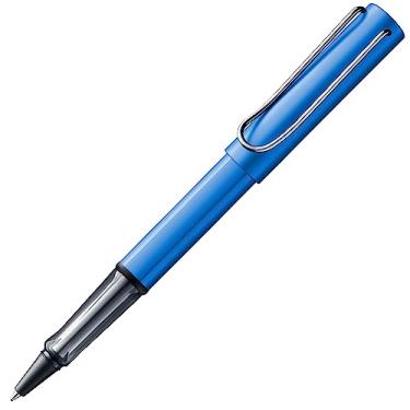 Imagem de Lamy AL-star oceanblue - Caneta esferográfica com aderência transparente e ergonômica e largura da linha M - corpo de alumínio leve - incluindo refil rollerball M 160 cm preto