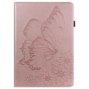 Imagem de Capa de couro PU Capa protetora tipo carteira tipo borboleta em relevo Capa protetora para cartão Slot para tablet Capa para PC adequada compatível com Samsung Galaxy Tab A9 Plus Capa de 11 polegadas(