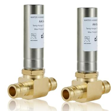 Imagem de GUOFIS Arrestore de martelo de água, aço inoxidável de 1/5.1 cm, conexão de expansão Pex-A (pacote com 2, aço inoxidável)