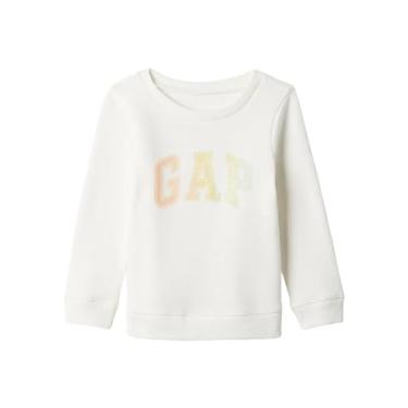 Imagem de GAP Moletom com logotipo para bebês meninas novo Off White 3YRS, Branco novo, 3 Anos