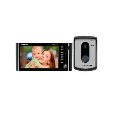Imagem de Kit Videoporteiro Intelbras Iv 7010 Hf Hd Preto Interfone Com Câmera Hd