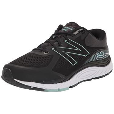 Imagem de New Balance Tênis de corrida feminino 840 V5, Preto/Azul tempestade, 5 X-Wide