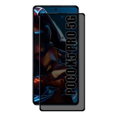Imagem de Película Privacidade Anti Espionagem Para Poco X5 Pro Tela de 6,67 Polegadas - (Bluepink)