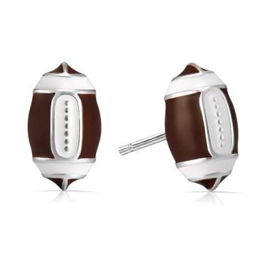 Imagem de VULETO Brincos esportivos para mulheres, homens, beisebol, futebol, vôlei, futebol, basquete, pickleball, acessórios para mulheres, mães, fãs de esportes, amantes de esportes, joias, presentes, Cobre,