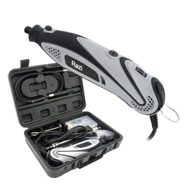 Imagem de Micro Retífica 130W Com Chicote Suporte 199 Acessórios Razi