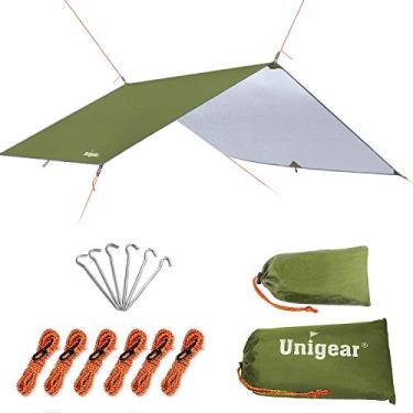 Imagem de Unigear Lona de Barraca Acampamento Toldo de Praia Rede Impermeável, Proteção UV e Poliuretano 3000 mm à Prova d'água, leve (Verde, 300 * 300cm)