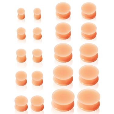 Imagem de Beautidots 20 peças de alargadores de silicone, kit de alongamento de orelha, alargador, alargador, alargador, alargador, alargador, tamanho 2g-2,5 cm, Silicone, Zircônia cúbica