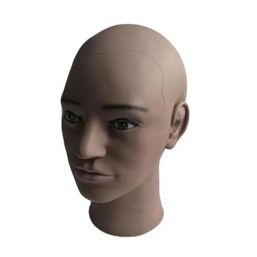 Imagem de Kokiya Cabeça de manequim careca modelo multiuso manequim cabeça bonés chapéus chapéus cabelo