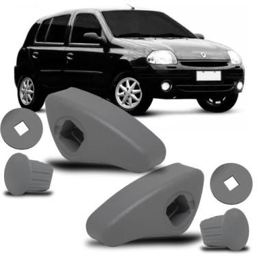 Imagem de Par Puxador Manopla Alavanca Cinza Inclinação Banco Clio 99 2000 2001 