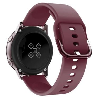 Imagem de Pulseira de Silicone Para Galaxy Watch Active 2 e Active r500 - Vinho 