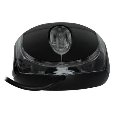 Imagem de Mouse Óptico Com Fio USB Luz Led Compatível com Computadores Pc Mac No