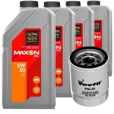 Imagem de 4 Óleo Sintético 5W30 Maxon e Filtro Tecfil Uno 2000 a 2016