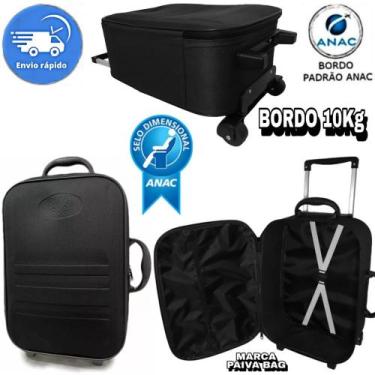 Imagem de Mala de bordo medidas ANAC 10kg  cor preto - PAIVA BAG