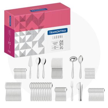 Imagem de Faqueiro Tramontina Original AÇo Inox 91 Pcs Laguna - TRAMONTINA INOX
