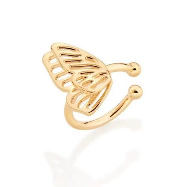 Imagem de Brinco banhado ouro 3x 24k 18k e 22k pressão femininos asas de borbole