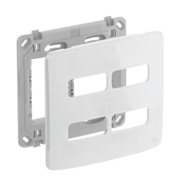 Imagem de Conjunto de Placa+Suporte 4x4 4 POS (2x2) Composé Branco - WEG