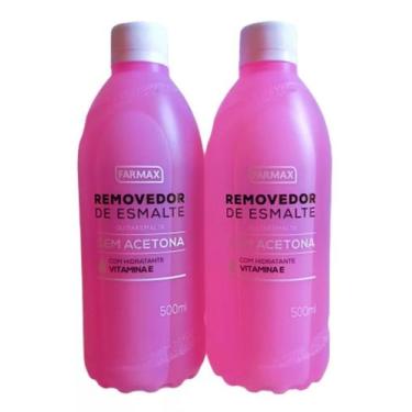Imagem de Kit 2un farmax removedor 500ml sem acetona vitamina e 